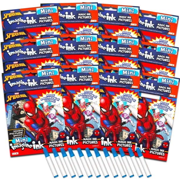 Set de regalo de fiesta Marvel Spiderman Imagine Ink, paquete de 12 unidades para niños