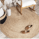 thumbnail image 3 of Alfombra Yute Tejida A Mano 120cm Fibra Natural Boho, 3 of 3