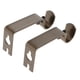thumbnail image 4 of Juego de 2 piezas ajustable metal cortina poste barra soporte de pared gancho titular marrón, 4 of 5