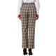 thumbnail image 3 of INSPIRE CHIC Pantalones Largos Rectos de Mujer con Cintura Elástica a Cuadros, Botón y Cremallera XL Beige Negro, 3 of 6