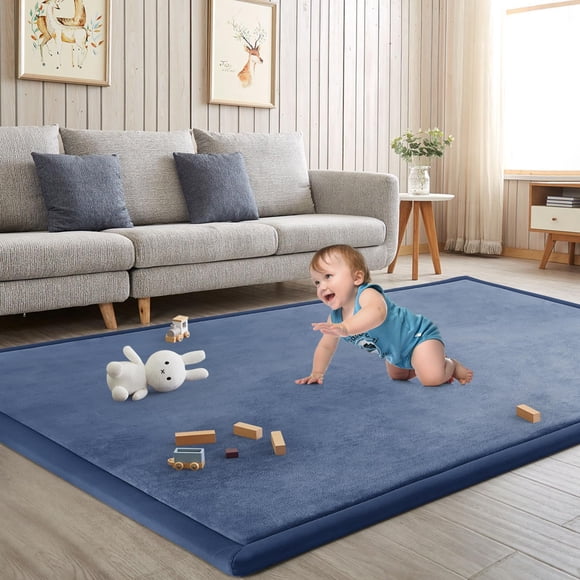 Alfombra de juego para bebé ILPEOD 127 × 127 cm espuma viscoelástica 3,5 cm de grosor