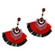 thumbnail image 2 of 2 piezas de pendientes colgantes con borlas, elegantes pendientes de diamantes de imitación para mujeres y niñas Rojo, 2 of 5