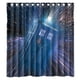 thumbnail image 1 of Cortina de ducha de Doctor Who con cabina de policía, juego de cortinas de baño con ganchos, tamaño 66 x 72 pulgadas, 1 of 3