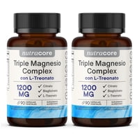 Triple Magnesio Complex 1200Mg - Pack 2X90 Cápsulas Vegetales | Nutracore