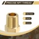 thumbnail image 4 of 2Pack Accesorio de Tubería de Latón, 1/8" OD x 1/8" NPT Macho Conector de Tubo de Compresión de Latón, Conector de Unión de Compresión de Latón, Adaptador de Acoplamiento Recto de Latón para Tubería, 4 of 6