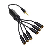 Bothyi - Cable De Extensión De Audio De 3 5 Mm Negro Cable Trs A De 3 5 Mm Para Auriculares 6 Vías 3 5 Mm