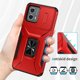 thumbnail image 2 of Funda Armada para Motorola Moto G 2023 4G con Tapa Deslizante y Soporte Magnético Giratorio Rojo, 2 of 5