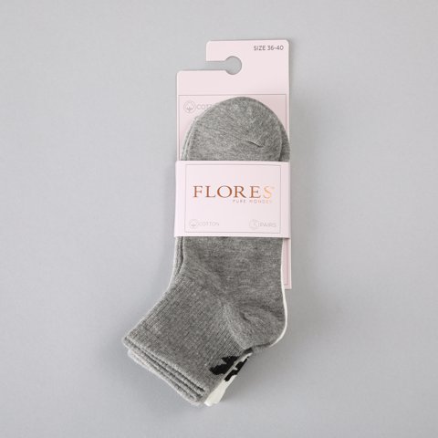 Calcetin 3X Pack Quarter Flores Mujer 50797-54
