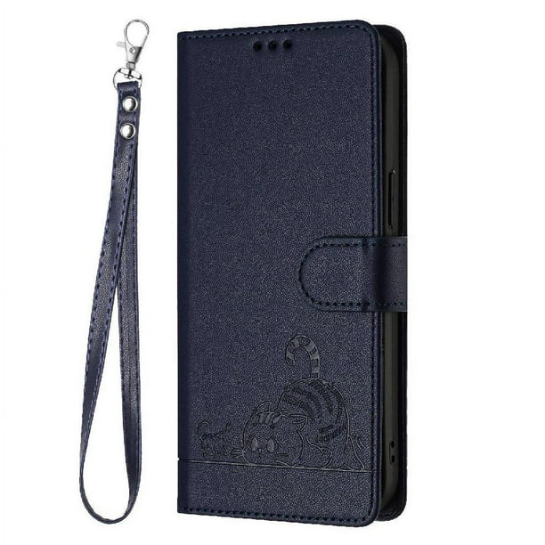 Funda tipo cartera FOXDOCK para Samsung Galaxy A26 con soporte, ranuras, RFID, diseño de gato