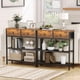 thumbnail image 5 of Consola HOOBRO 29.5 estrecha con 2 cajones, color marrón rústico, 5 of 9
