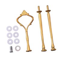 Magideal - Soporte Para Tartas Con Asa Y Varilla Metálica Para Platos De Postre. Resistente Soporte De 3 Niveles. Fácil Montaje. Ideal Para Fiestas, Hogar Y Boda Oro
