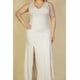 thumbnail image 3 of Vestido Largo con Escote Pronunciado y Abertura en el Muslo, Talla Grande, 3 of 5