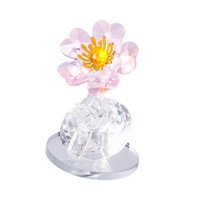 Magideal - Escultura De Adorno De Flores, Decoración De Regalo, Artesanía, Figura Transparente, Estatua Para Fiesta, Interior, Oficina, Estantería Para El Hogar Rosa