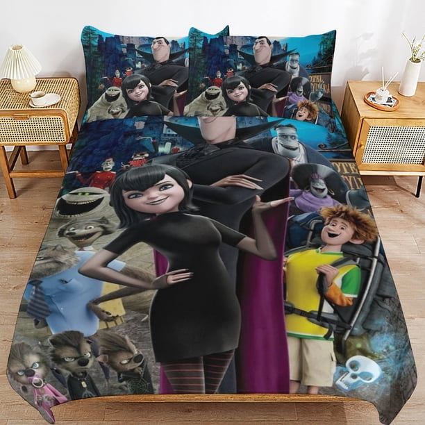 Hotel Transylvania Comforter Set 3 Pieces Quilt Cover Set Soft Bedding Sets for All Seasons