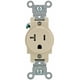 thumbnail image 1 of Enchufe Leviton R51-T5020-0IS de 20 A, color marfil, resistente al temple, 1 of 3