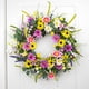 thumbnail image 2 of Corona de verano con flores silvestres Yawwind, 60 cm, con margaritas y lavanda, 2 of 9