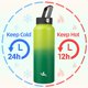 thumbnail image 2 of Botella de agua Konokyo de acero inoxidable aislada de 1.2 L con 3 tapas, 2 of 7