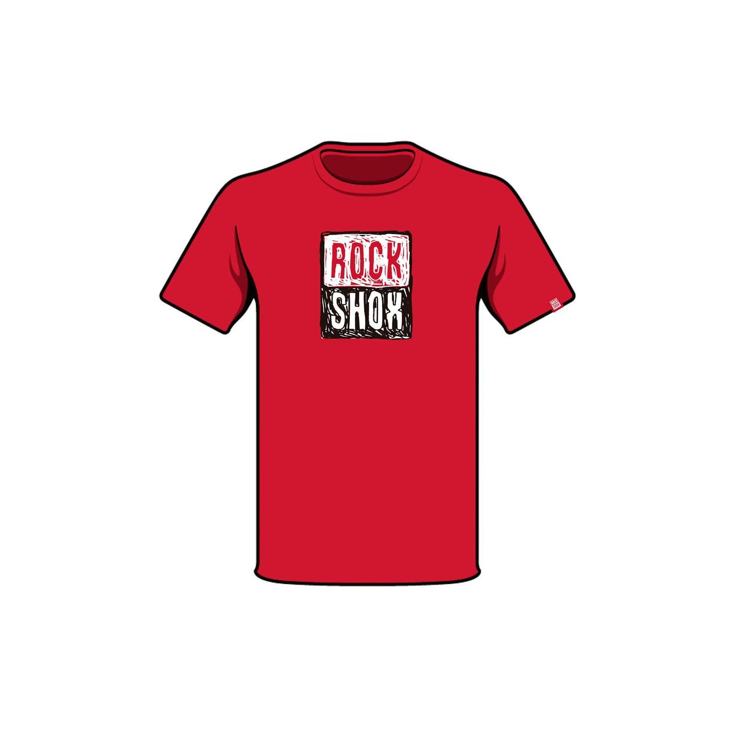 Polera Rockshox Manga Corta R2206 Rojo