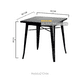thumbnail image 2 of Mesa Tolix 80x80 Para Restaurant - Negra, 2 of 4