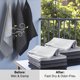 thumbnail image 4 of Paños de cocina LIVINATI 33 cm Tejido de gofre Pack de 12 Gris/Negro, 4 of 7