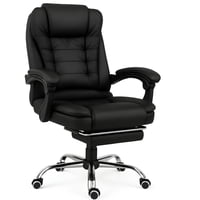 Space Home - Silla De Oficina Giovanni Egonomica Gerencial Reclinable Negro Cuero Sintético