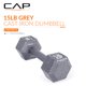 thumbnail image 2 of Mancuerna hexagonal de hierro fundido CAP Barbell de 15 lb / 6.8 kg, 2 of 7