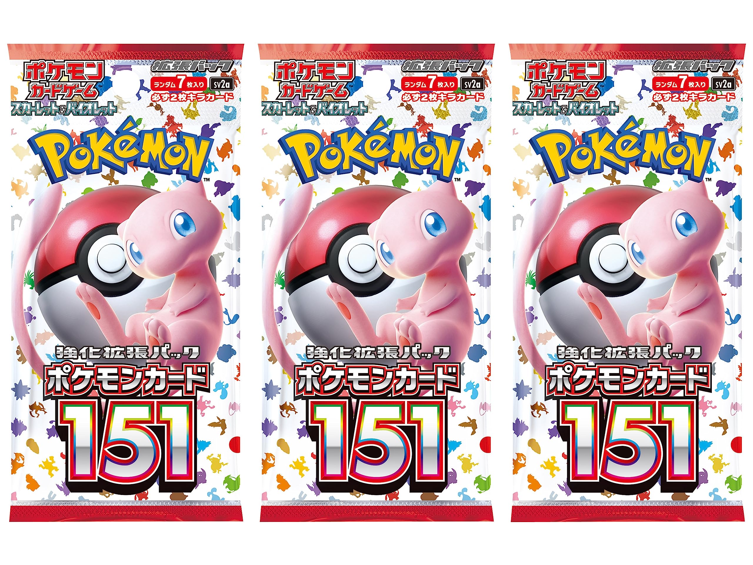Juego De Cartas Pokémon Japonés 151 Sv2A Booster Pack (3 Paquetes)