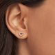 thumbnail image 4 of Aretes PANDORA Corazón Abierto en Oro Rosa 14k y Circonia Cúbica, 4 of 5