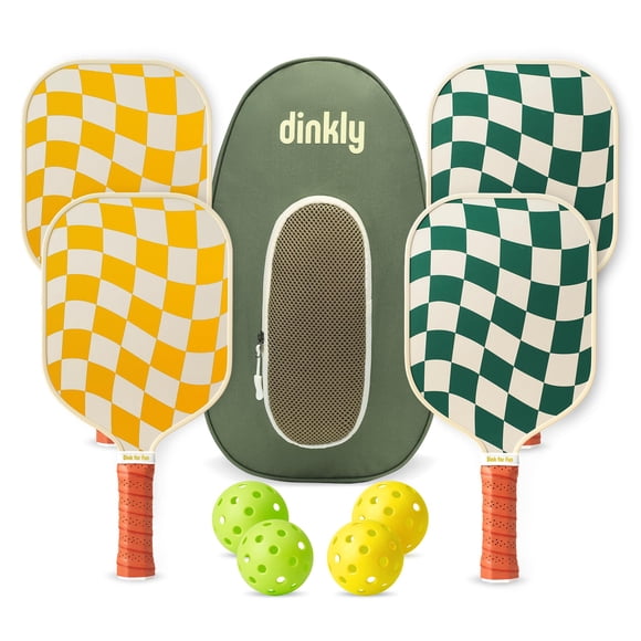 Set de palas de pickleball Dinkly con 4 pelotas y bolsa