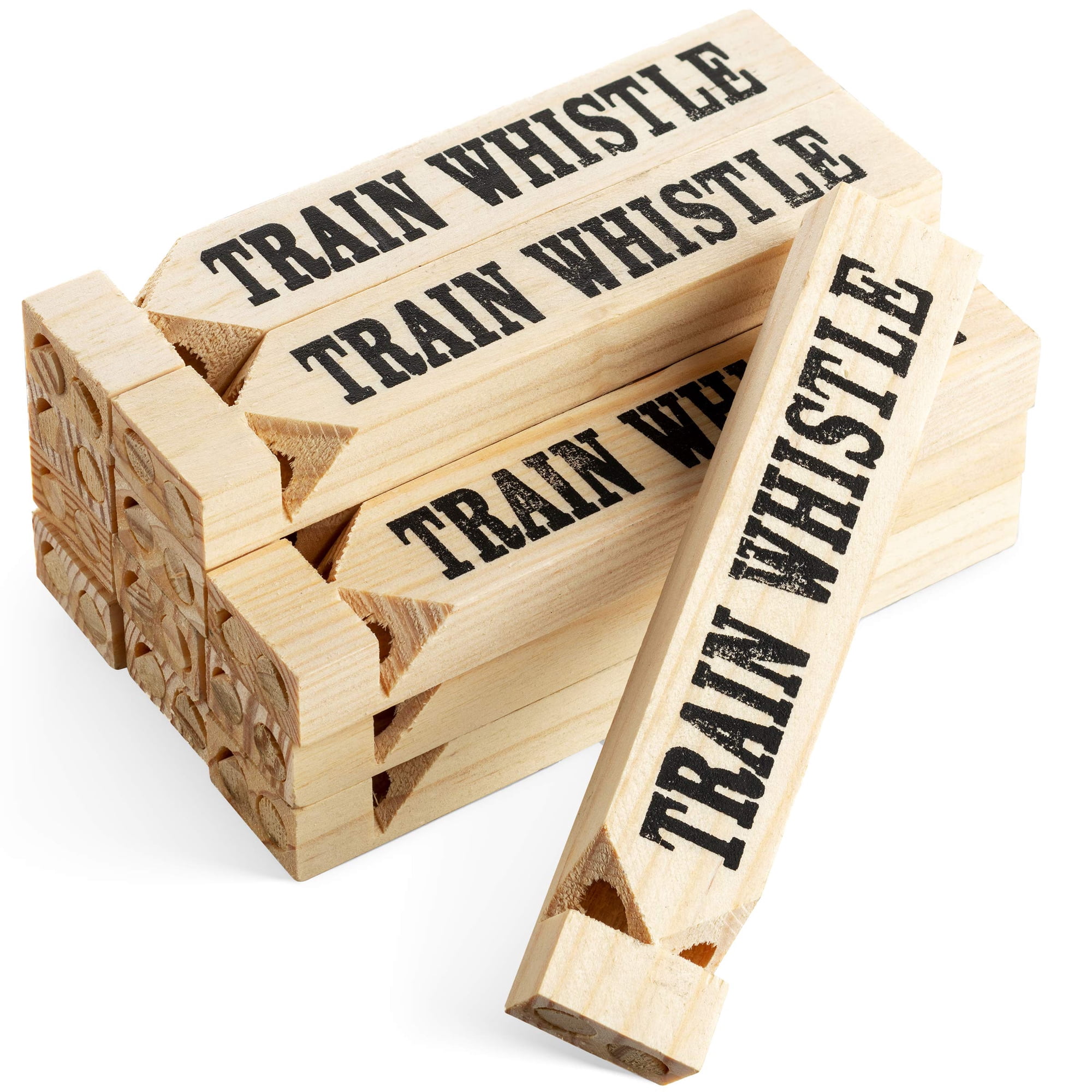 Bedwina De Madera Con Silbato De Tren, Paquete De 12 Unidades, Para Regalos De Fiesta Para Niños