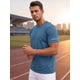 thumbnail image 4 of INSPIRE CHIC Camisetas Deportivas para Hombres de Manga Corta de Secado Rápido para Gimnasio M Azul Denim, 4 of 5