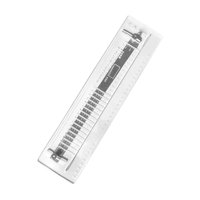 Magideal - Regla De Corte Para Bandas Elásticas Con Protección Bilateral Taper Ajustable Hasta 40Mm Material Acrílico Duradero Diseño Práctico Y Compacto Adecua