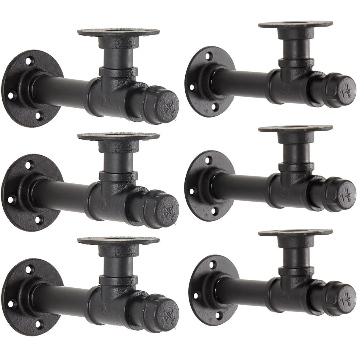 Soporte Estante Industrial Ycco 6.7 Pulgadas Hierro 6 Unid