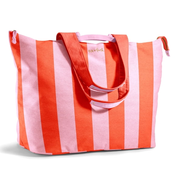 Bolsa Tote De Playa Xl Fit Fresh Para Mujer Con Cierre Y Bolsillos