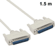 thumbnail image 1 of Cable de impresora paralelo DB25 macho de 1,5 m/3 m para conectar un ordenador con interfaz DB25 hembra a la impresora., 1 of 8