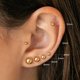 thumbnail image 2 of Pendientes Yoosteel 2 mm‑8 mm, chapado en oro de 14K, juego de 6 pares, 2 of 7