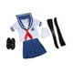 thumbnail image 2 of Traje De Uniforme De Colegiala A Escala 1:6 Para Cuerpo De Figuras De Acción Femeninas De 12 Pulgadas, Azul, 2 of 3