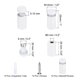 thumbnail image 2 of Uxcell 12 piezas de tornillo de soporte con 14 tornillos para colgar 1/2" x 1" blanco, 2 of 6