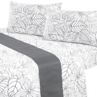 Mallorca - Juego De Sábanas T144 1,5 Plazas Borneo Grafito