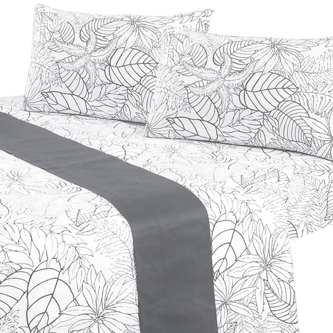 Mallorca - Juego De Sábanas T144 King Borneo Grafito