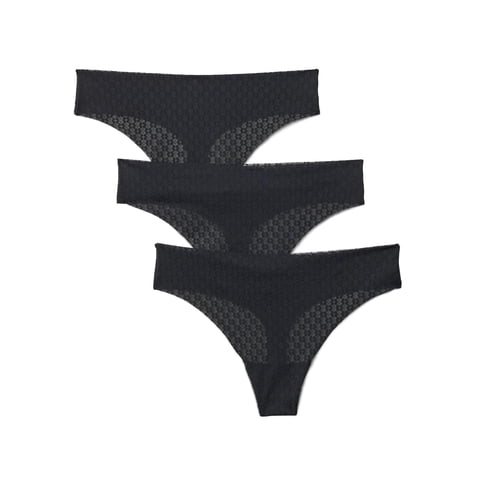 Tanga Under Armour Ua Pure Stretch Mesh Para Mujer, Color Negro, Talla S