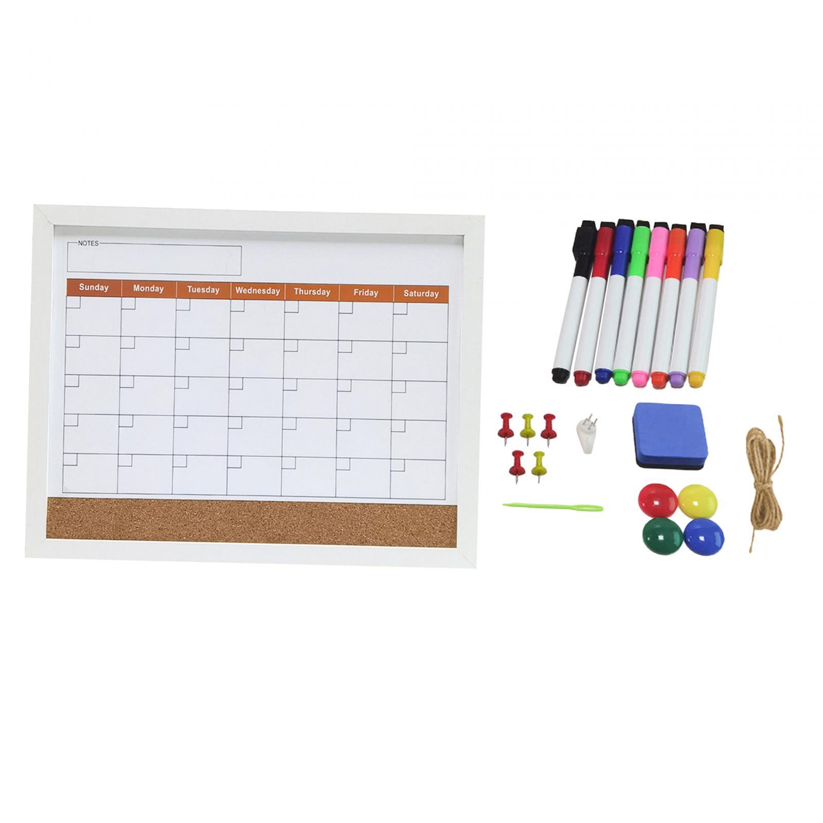 Magideal - Planificador De Calendario Mensual, Imanes De Nevera De Madera Para Sala De Conferencias De Oficina En Casa