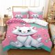 thumbnail image 1 of Pink Marie Cat Bedding Sets for Children,Bed Linen Boys Girls Pink Duvet Cover Pillowcases Cotton/Renforcé Bed Sheets, 1 of 5