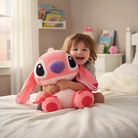 Casadeliacl - Peluche Angela Rosa Compañera De Stitch Tierna, Suave. Rosa