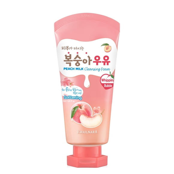 Limpiador Facial Kwailnara Leche de Durazno 120ml Espuma Cremosa