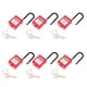 thumbnail image 2 of 6 Piezas PL38-KD 38 Mm PVC Candado De Bloqueo De Seguridad Curvo Rojo, 2 of 4