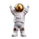 thumbnail image 2 of Resina Astronauta Astronauta Estatua Adorno Oficina En Casa Escritorio Estatuilla Decoraciones Oro 15x10x25 Cm, 2 of 6