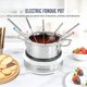 thumbnail image 2 of Olla de Fondue Nostalgia 1,5 L Blanca con 8 tenedores y control de temperatura, 2 of 8