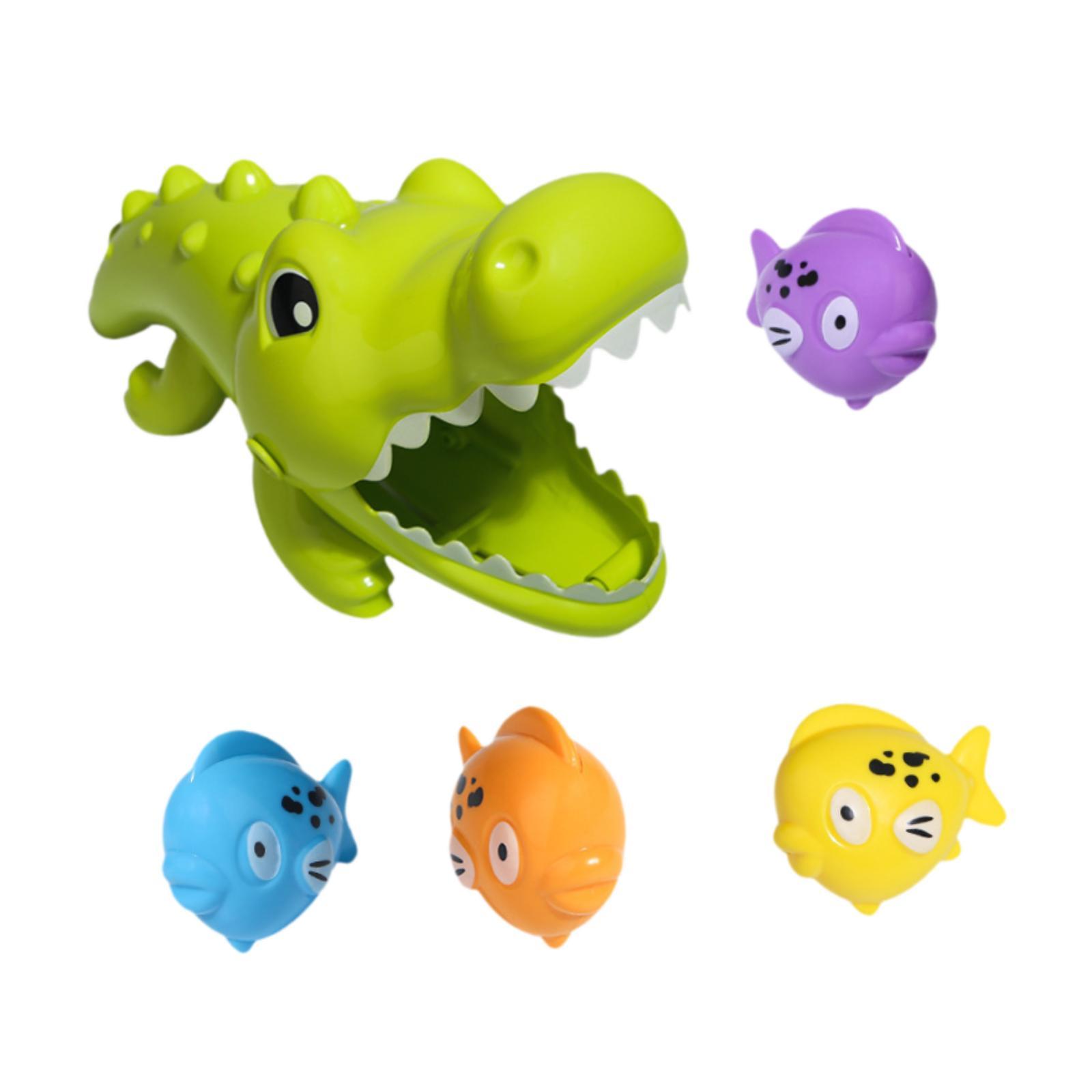 Bothyi - Juguetes De Baño Preescolares: Cocodrilo Comiendo Pececitos Para Niños De 18 Meses O Más En Edad Preescolar.