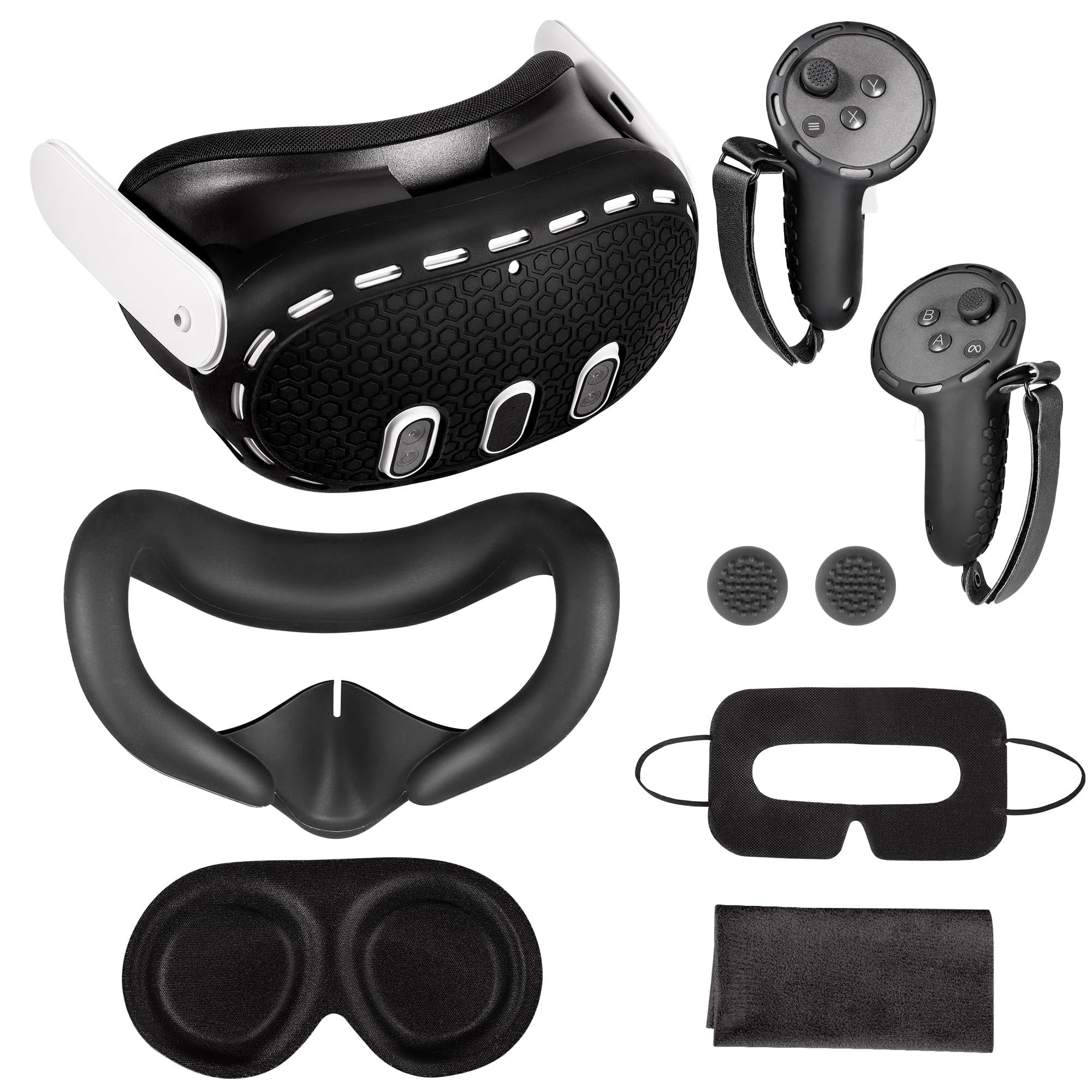Accesorios Vr Aaronmei 7 En 1 Compatibles Con Quest 3 Negro